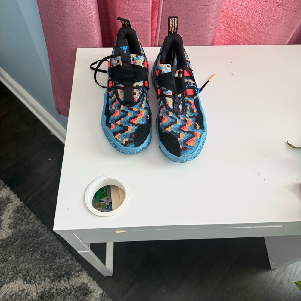 Trae Young 1’s adidas Black and Blue Athletic Shoes